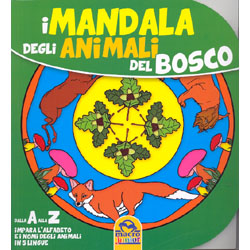 I Mandala degli Animali del Bosco Dalla A alla Z - Impara l'alfabeto e i nomi degli animali in 5 lingue!
